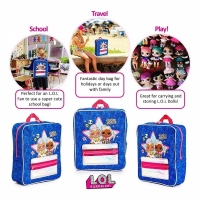 Ghiozdan copii, bretele ajustabile, albastru, 32 x 9 x 26 cm, L.O.L. 42-0050